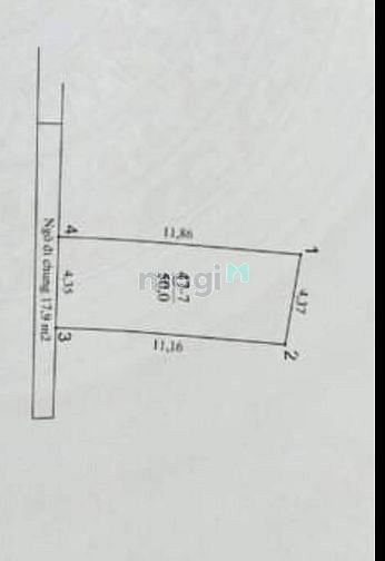 Hình ảnh Bán đất Nguyễn Khoái, 50m2, mt 4,4m, ngõ ba gác, gần phố, 2.6 tỷ