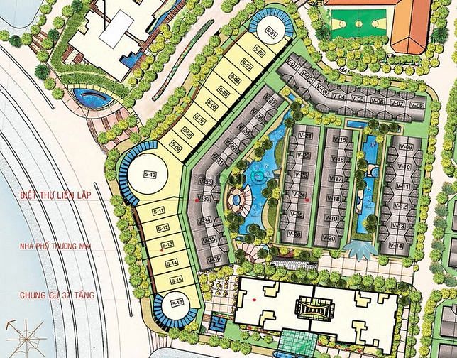 Hình ảnh Cho thuê Biệt thự Saigon Pearl MT đường D1m 7x21m đất, 1 hầm + 4 tầng