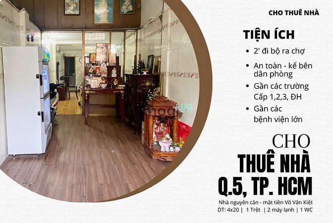 Hình ảnh CHO THUÊ Nhà mặt tiền Võ Văn Kiệt Q5