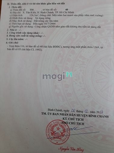 Hình ảnh Chính chủ bán nền đất Bình Chánh giáp Bình Tân