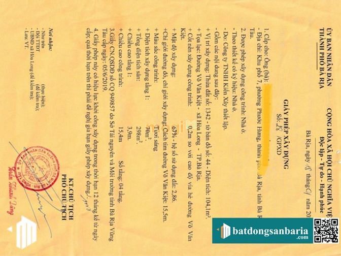 Hình ảnh Giá Tốt Nhất! Mặt Tiền Võ Văn Kiệt, Không Có Con Lươn, TP. Bà Rịa