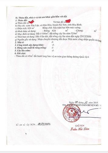 Hình ảnh Cần thanh khoản lô đất mặt đường QL6, xóm Tân Lập, xã Mông Hóa. Tp Hòa