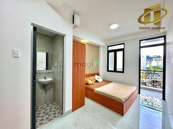 Hình ảnh căn 1pn full nt- mới- có ban công gần chợ bà Chiểu