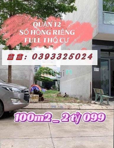 Hình ảnh Bán gấp lô đất giá tốt nằm trong kdc Dương thi giang Quận 12