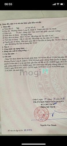 Hình ảnh Bán đất  hẻm số   65  đường tăng nhơn phú.P phước long B.Q9