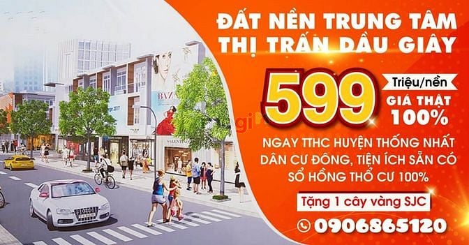Hình ảnh Đất trung tâm Dầu Giây chỉ 4.8tr/m2 full thổ cư, SHR, công chứng ngay