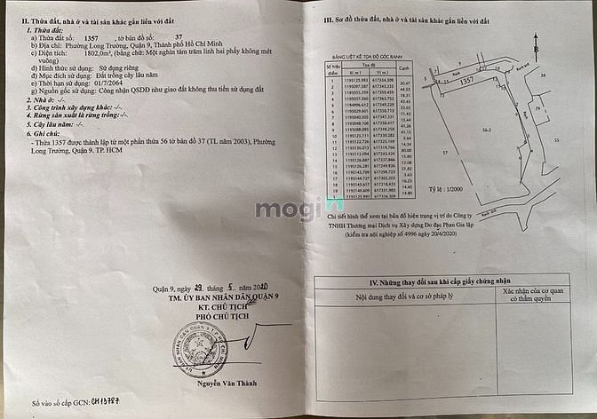 Hình ảnh BDS HVL Bán đất đường xe hơi phường Bình Trưng Tây, TĐ 16/04/2023