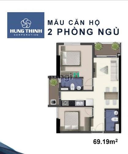 Hình ảnh Chính chủ cho thuê căn góc Q7 Riverside 2PN, 2WC, DT 69.09m2