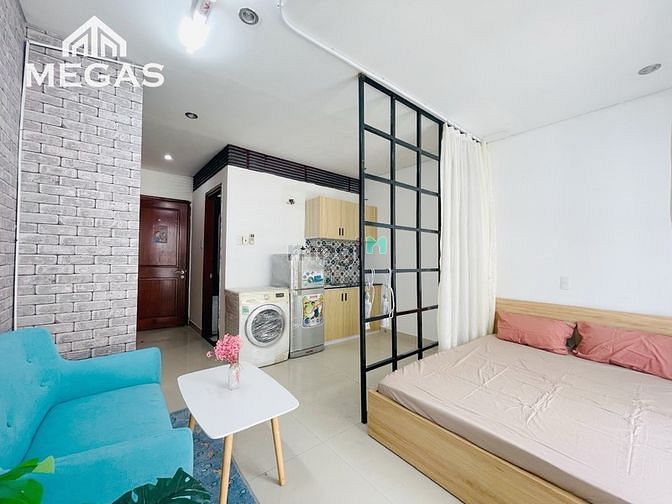 Hình ảnh 1 phòng ngủ,studio 30m2_máy giặt riêng_ngay Đại Học Huflit