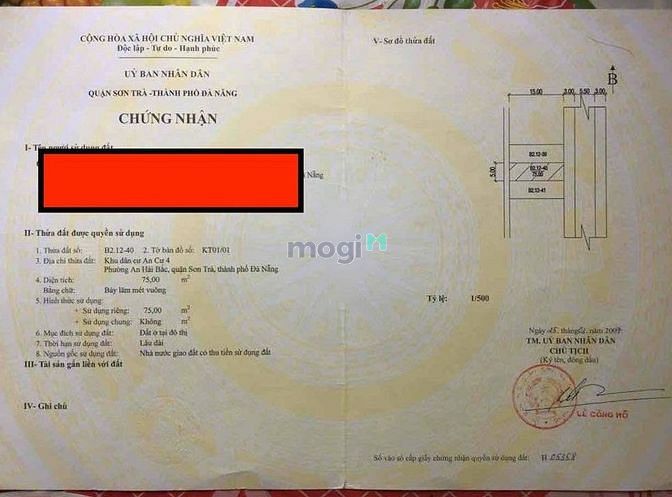 Hình ảnh Bán Lô Đất MT Đường 5m5 Trần Thanh Mại gần Biển Phạm Văn Đồng, Sơn Trà