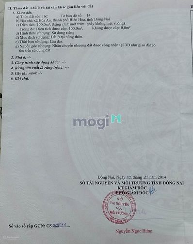 Hình ảnh Bán 100m2 đất Hóa An thổ cư 100%, chính chủ, giá thương lượng