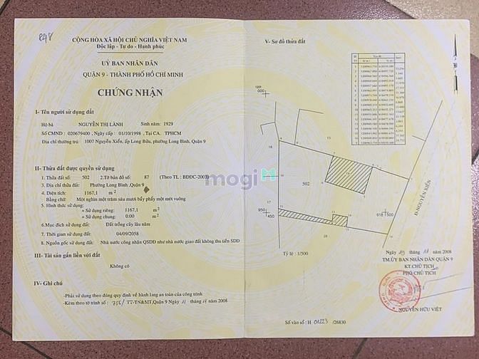 Hình ảnh Bán đất mặt tiền đường nguyễn xiển Quận 9