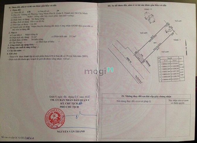 Hình ảnh Bán đất hẻm 75 trương văn hải  P tăng nhơn phú B.Q9