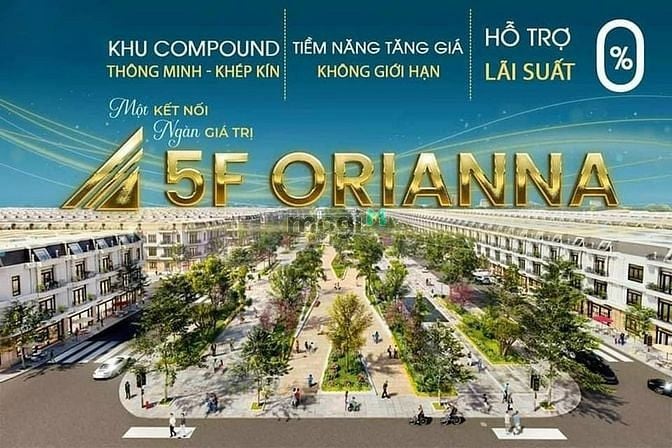 Hình ảnh Bán đất khu đô thị 5F Orianna, diện tích 75m2, trả trước 370 triệu