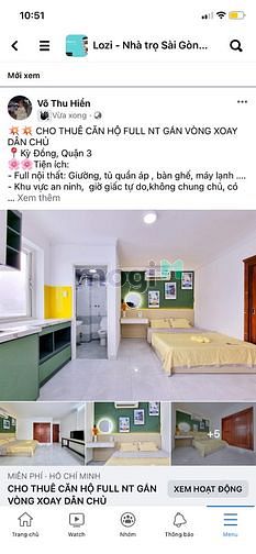 Hình ảnh Cho Thuê Căn Hộ Full NT Gần Vòng Xoay Dân Chủ