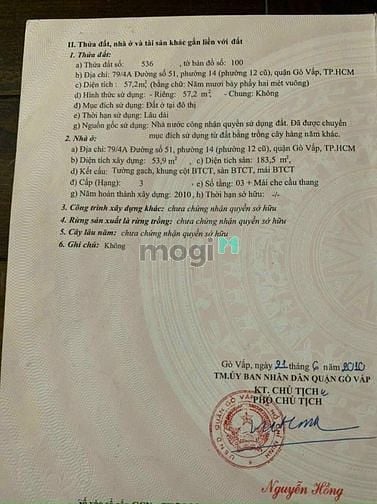 Hình ảnh Nhà Rẻ Nhất Gò Vấp Giá Chỉ 5.7 tỷ