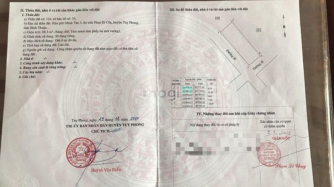 Hình ảnh Bán 88m2 đất thổ cư - 2MT đường lớn thuộc TT Phan Rí Cửa - View biển