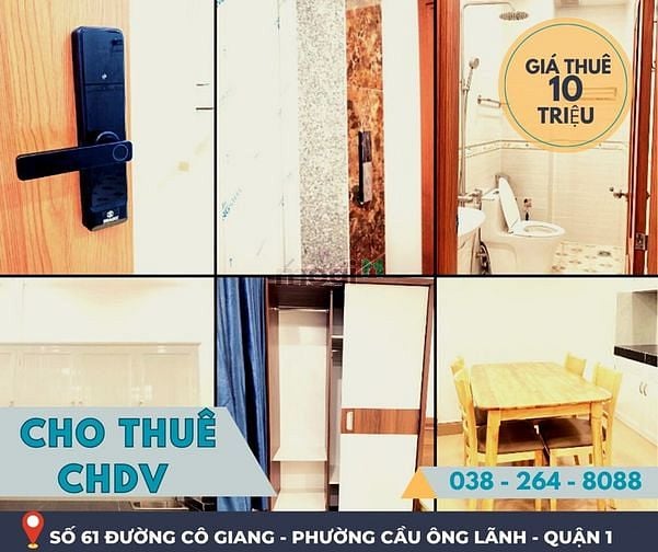 Hình ảnh Cho Thuê CHDV Cao Cấp MOONA, MỚI 100% số 61 Cầu Ông Lãnh, Quận 1
