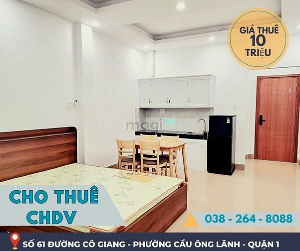 Hình ảnh Cho Thuê CHDV Cao Cấp MOONA, MỚI 100% số 61 Cầu Ông Lãnh, Quận 1