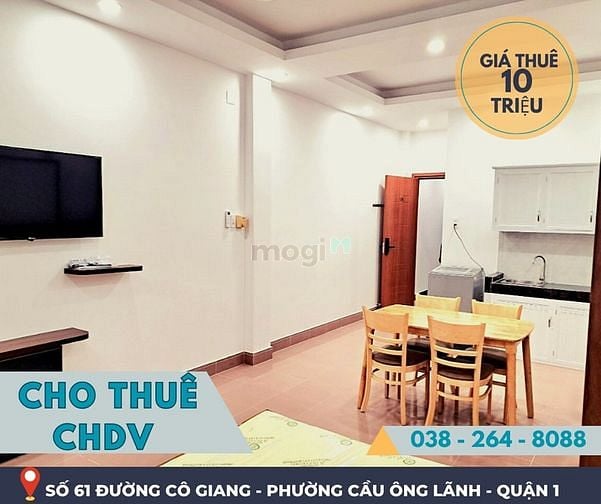 Hình ảnh Cho Thuê CHDV Cao Cấp MOONA, MỚI 100% số 61 Cầu Ông Lãnh, Quận 1