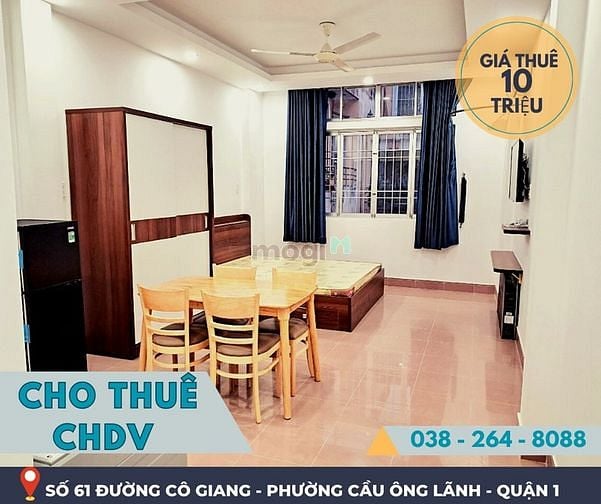 Hình ảnh Cho Thuê CHDV Cao Cấp MOONA, MỚI 100% số 61 Cầu Ông Lãnh, Quận 1