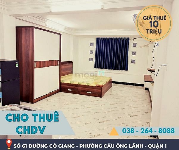 Hình ảnh Cho Thuê CHDV Cao Cấp MOONA, MỚI 100% số 61 Cầu Ông Lãnh, Quận 1