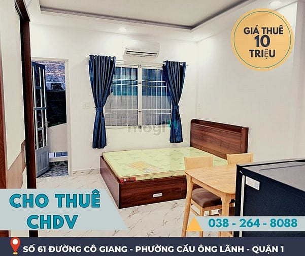 Hình ảnh Cho Thuê CHDV Cao Cấp MOONA, MỚI 100% số 61 Cầu Ông Lãnh, Quận 1