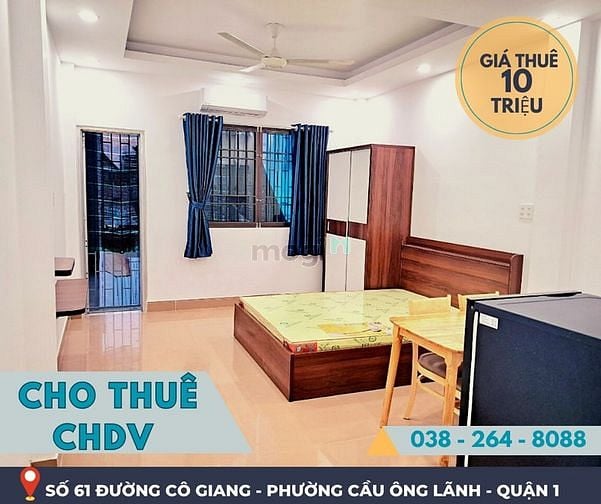 Hình ảnh Cho Thuê CHDV Cao Cấp MOONA, MỚI 100% số 61 Cầu Ông Lãnh, Quận 1