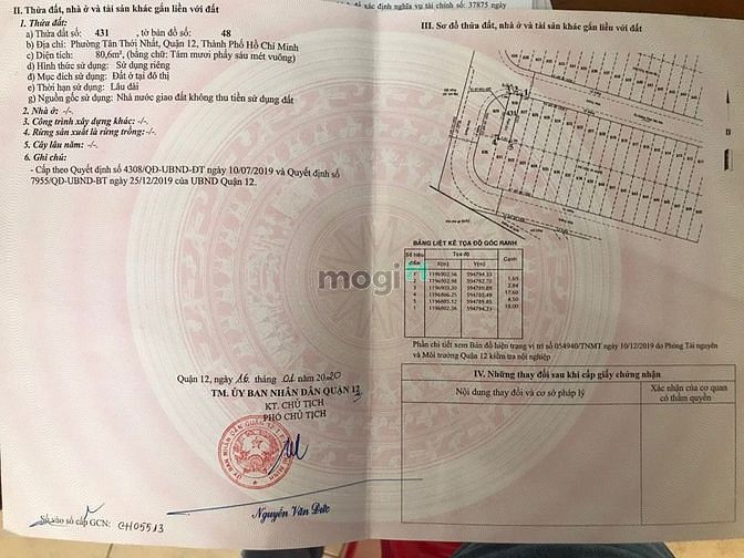 Hình ảnh Bán lô đất Ngộp Quận 12 sổ hồng riêng