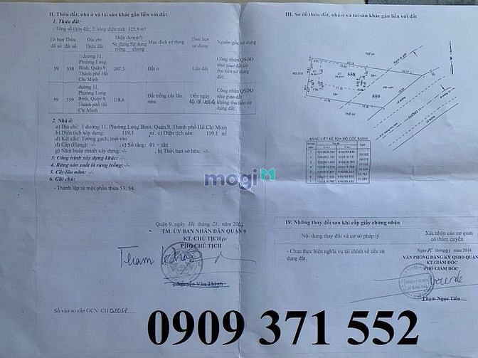 Hình ảnh Bán đất mặt tiền đường Hoàng Hữu Nam Quận 9
