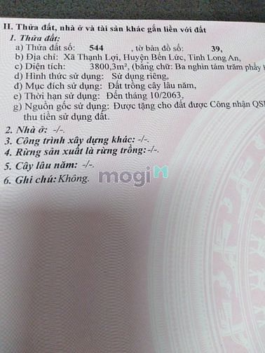 Hình ảnh Cần tiền cần bán gấp đất vườn long an