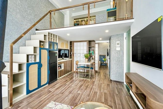 Hình ảnh Mb6623 nạp rút nhanh chóng duplex mới xây ban công view bờ kè hoàng sa