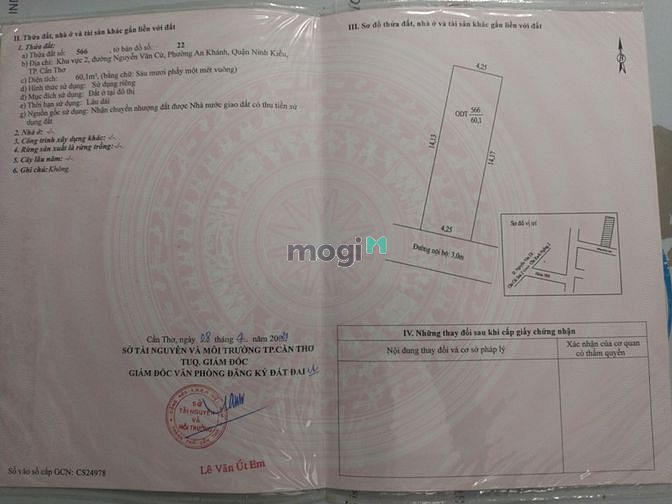 Hình ảnh Nền thổ cư hẻm 388 Ninh kiều, TPCT