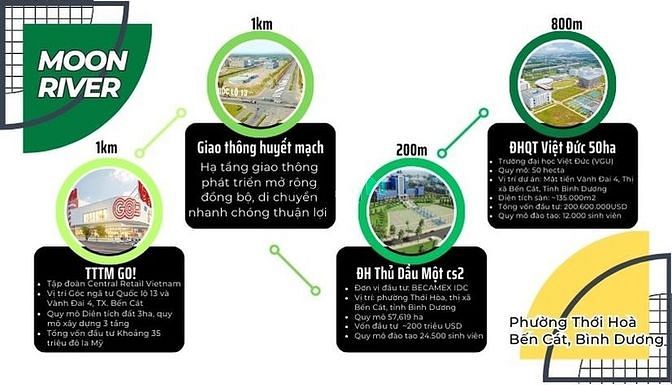 Hình ảnh Dự án Moon River-CĐT Becamex IDC An cư trên đất vàng trung tâm Bến Cát