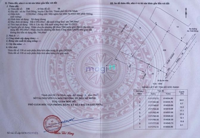 Hình ảnh Bán lô đất có Thổ cư ở Xã An Thới Đông. Phía sau đất là view sông