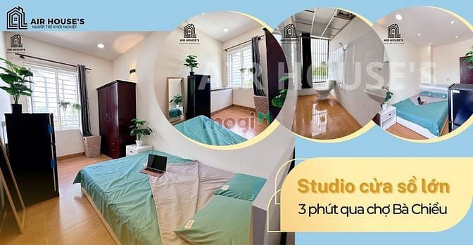 Hình ảnh Căn studio cửa sổ ngắm trời xanh mây trắng cực kì chill