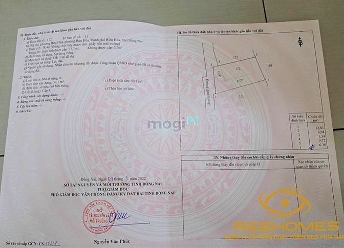 Hình ảnh Đất sổ hồng thổ cư chỉ 1,5 tỷ ngay công an phường Bửu Hòa, 79m2