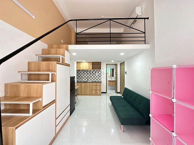 Hình ảnh CHDV full nội thất, thoáng mát, cửa sổ, máy giặt riêng