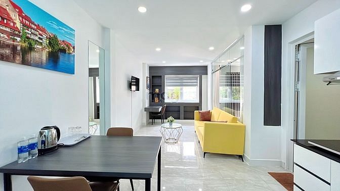 Hình ảnh 1PN Ban Công, Máy giặt Riêng, rộng 45m2 ngay Tân Định Q1
