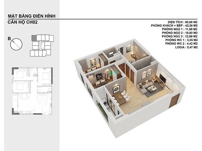 Hình ảnh Bán Trang Chủ MB66.COM / Đăng Ký Tặng 66K 2PN 85,55m2 Viễn Đông Start tầng 20 giá 2.5 tỷ