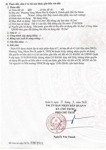Hình ảnh Bán đất  mặt tiền đường số 9.P tăng nhơn phú B. Q9 ( tp thủ đức )