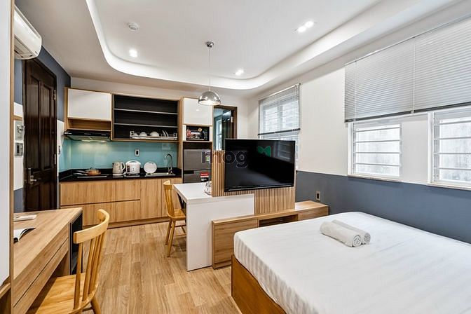 Hình ảnh Căn Hộ Studio Tách Bếp Cửa Sổ Full Nội Thất Cao Cấp , Trung Tâm Quận 1