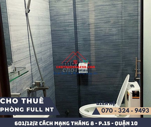 Hình ảnh Phòng trọ đầy đủ nội thất CMT8 Q10, gần Q3, Q1 có ban công, cửa sổ