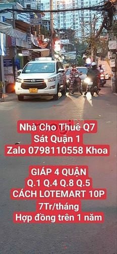 Hình ảnh Cho Thuê Nhà NC Quận 7 Sát Quận 1