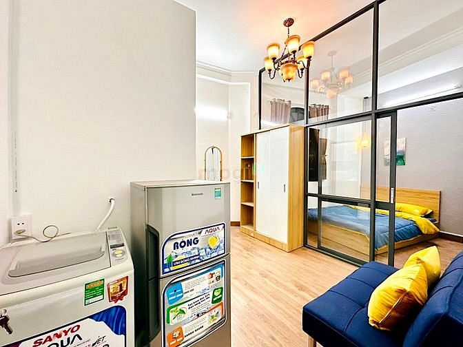 Hình ảnh CHDV 100%FULL NỘI THẤT - DẠNG 1pn tách bếp - ban công- máy giặt riêng
