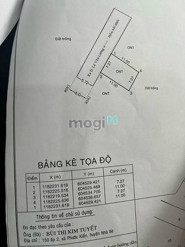 Hình ảnh Đất hẻm nhựa 6m, Lê Văn Lương, Phước Kiển 80 m2, 46 tr/ m2