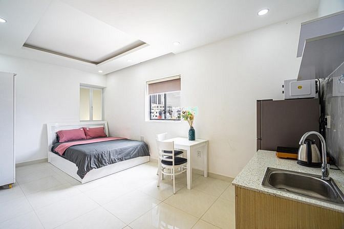 Hình ảnh Studio cửa sổ view ban công thoáng mát THẢO ĐIỀN Q2