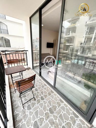 Hình ảnh studio bancony 35m2 full nội thất tòa nhà thang máy máy giặt riêng