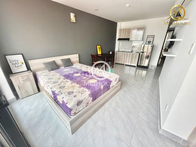 Hình ảnh studio bancony 30m2 đường Lê Quang Định giáp Phạm Văn Đồng