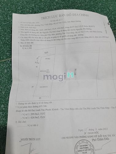 Hình ảnh Mặt tiền Dt746 Tân Uyên giá rẻ